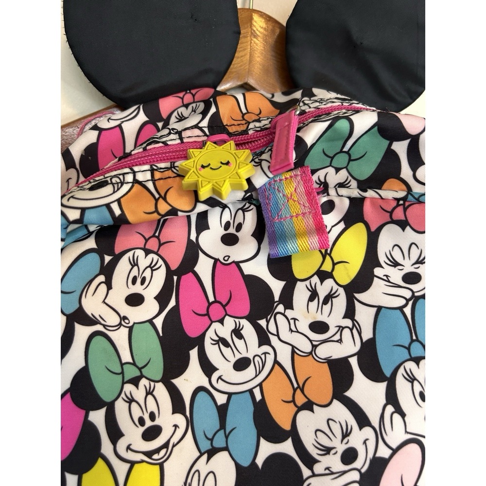 Authentic Disney Store Minnie Mouse Girls Pink Backpack 3D Ears Utility Pockets - Picture 4 of 9